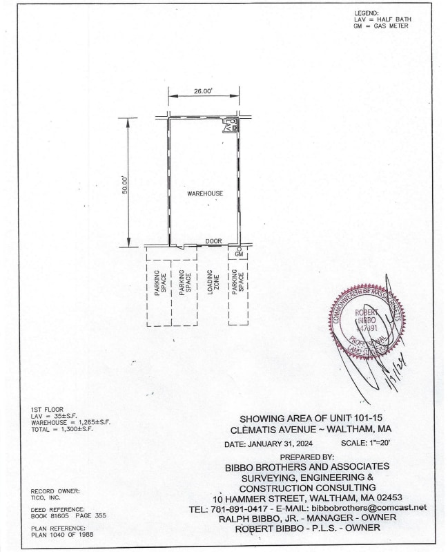 108 Clematis Ave, Waltham, MA à louer Plan d’étage- Image 1 de 1
