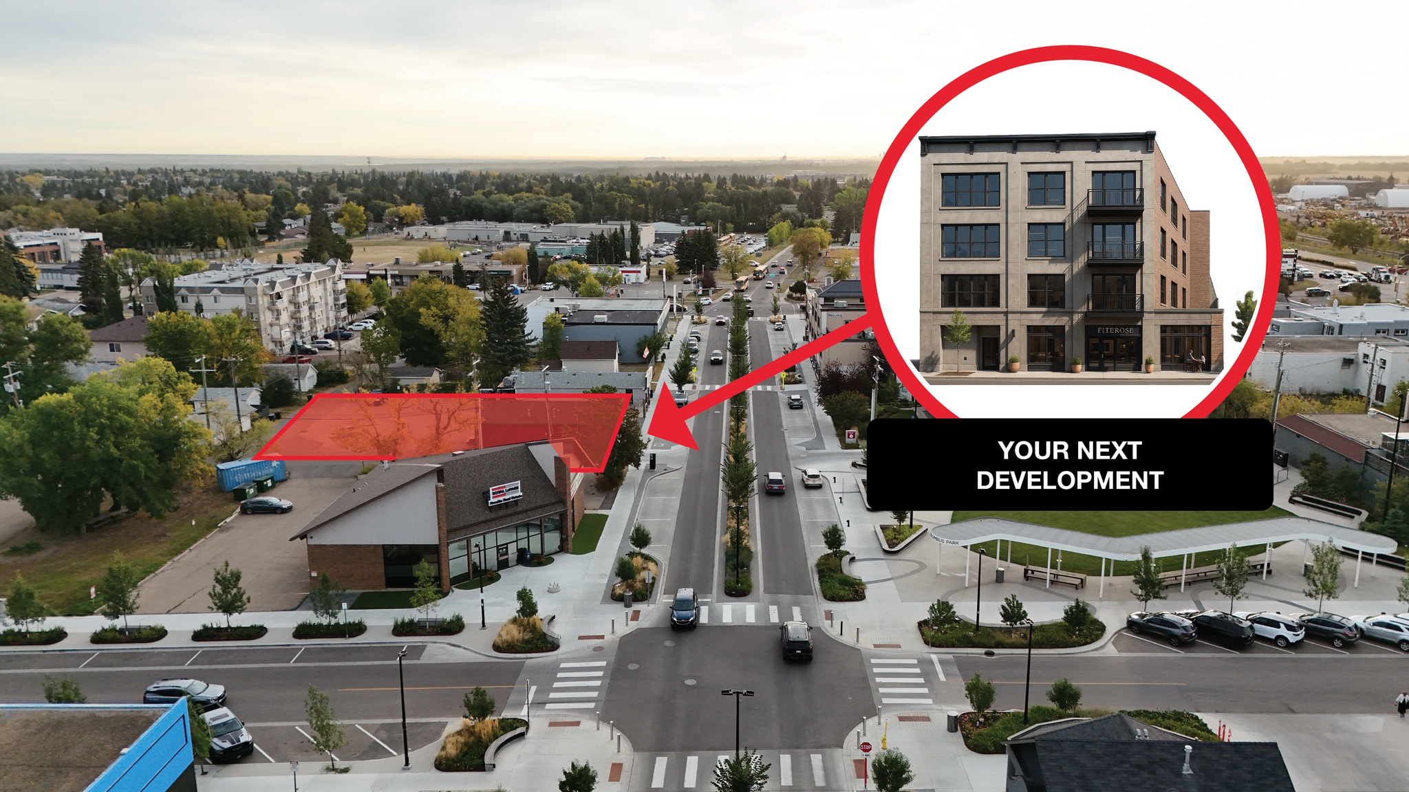 309 Mcleod Av, Spruce Grove, AB for sale Aerial- Image 1 of 12