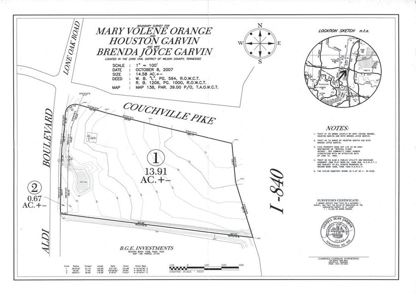 645 Couchville Pike, Mount Juliet, TN for sale - Plat Map - Image 2 of 11