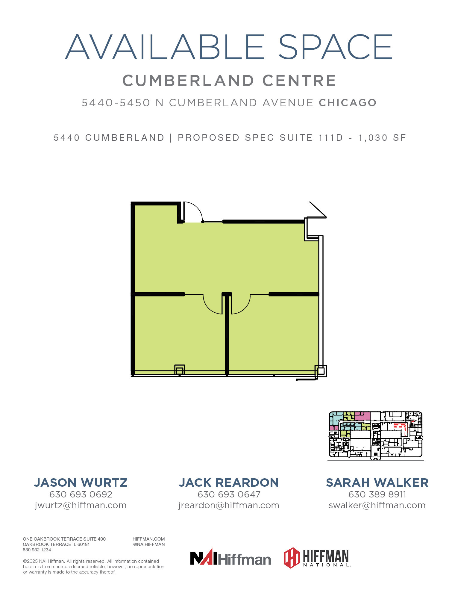 5440 N Cumberland Ave, Chicago, IL for lease Floor Plan- Image 1 of 11