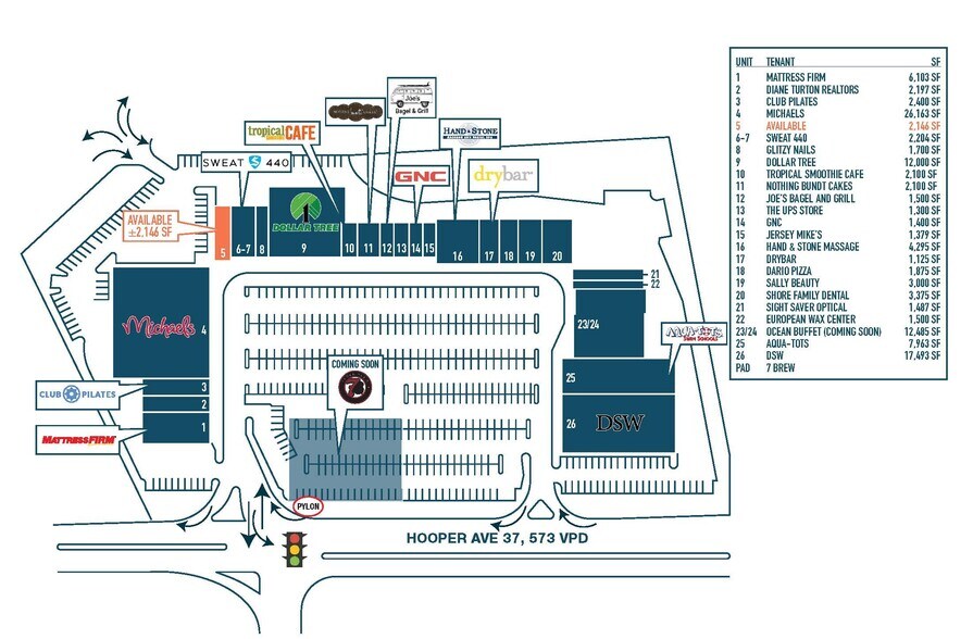 1366 Hooper Ave, Toms River, NJ à louer - Plan de site - Image 2 de 6