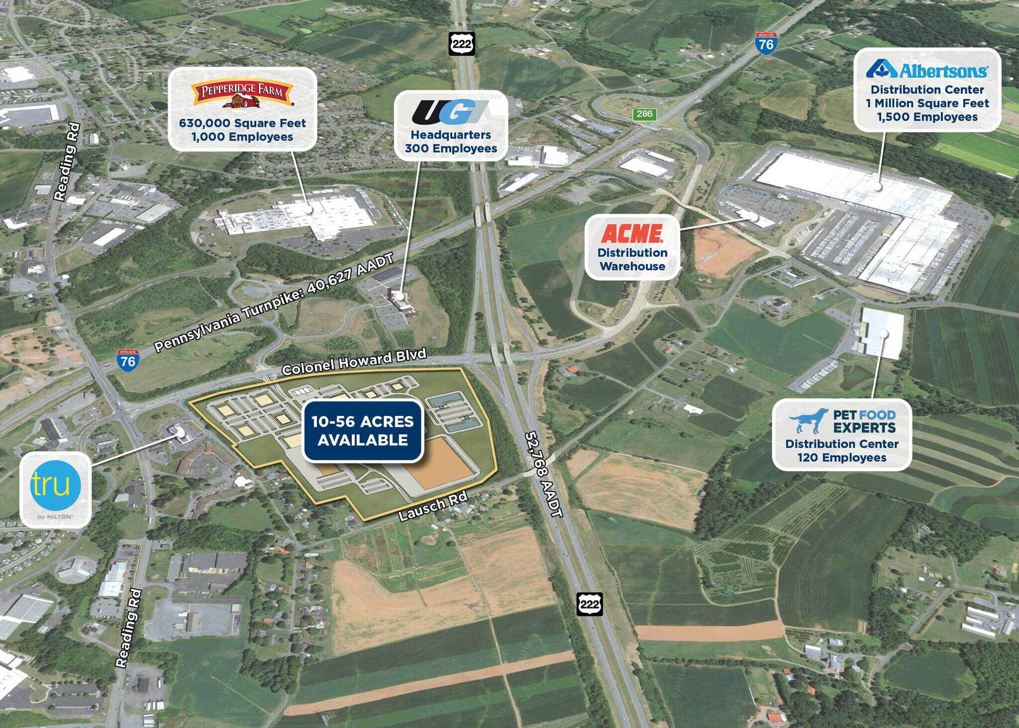 Route 222 & Colonel Blvd, Denver, PA à vendre Aérien- Image 1 de 2