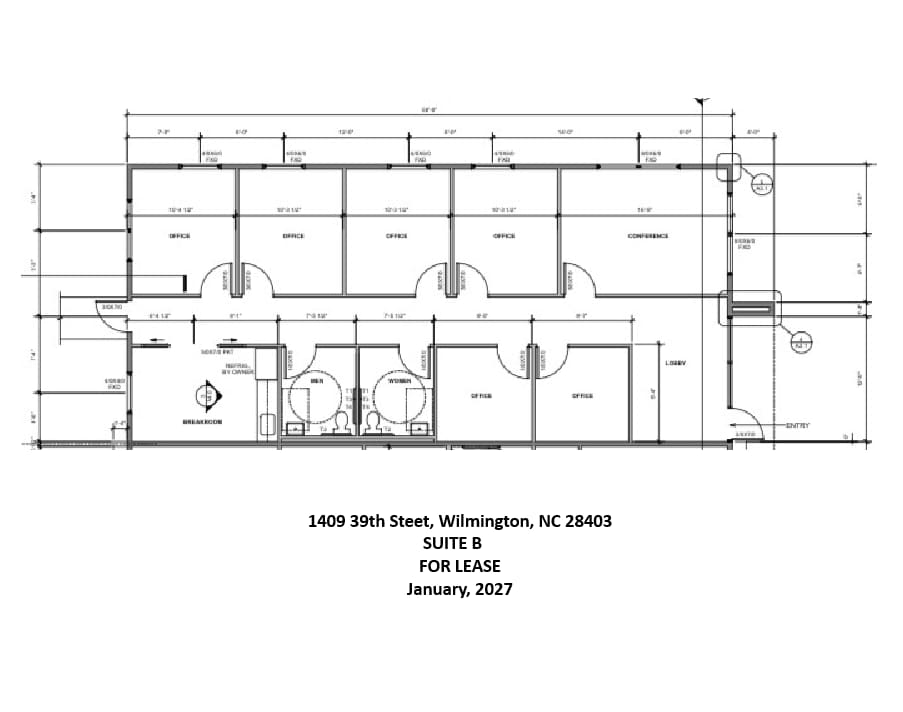 1409 39th St, Wilmington, NC à louer Plan d’étage- Image 1 de 7