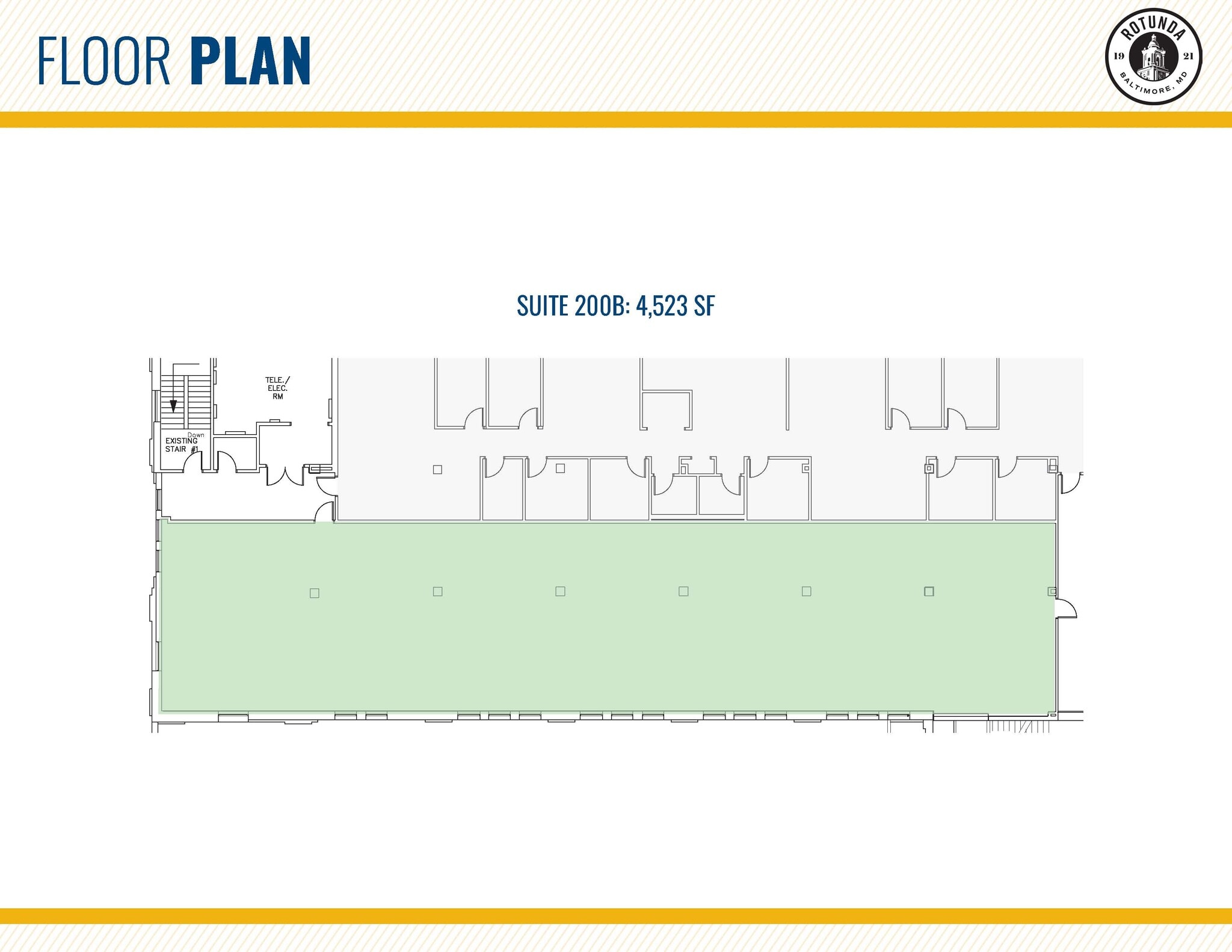 711 W 40th St, Baltimore, MD à louer Plan d’étage- Image 1 de 1