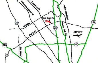 17115 Red Oak Dr, Houston, TX - Aerial  map view