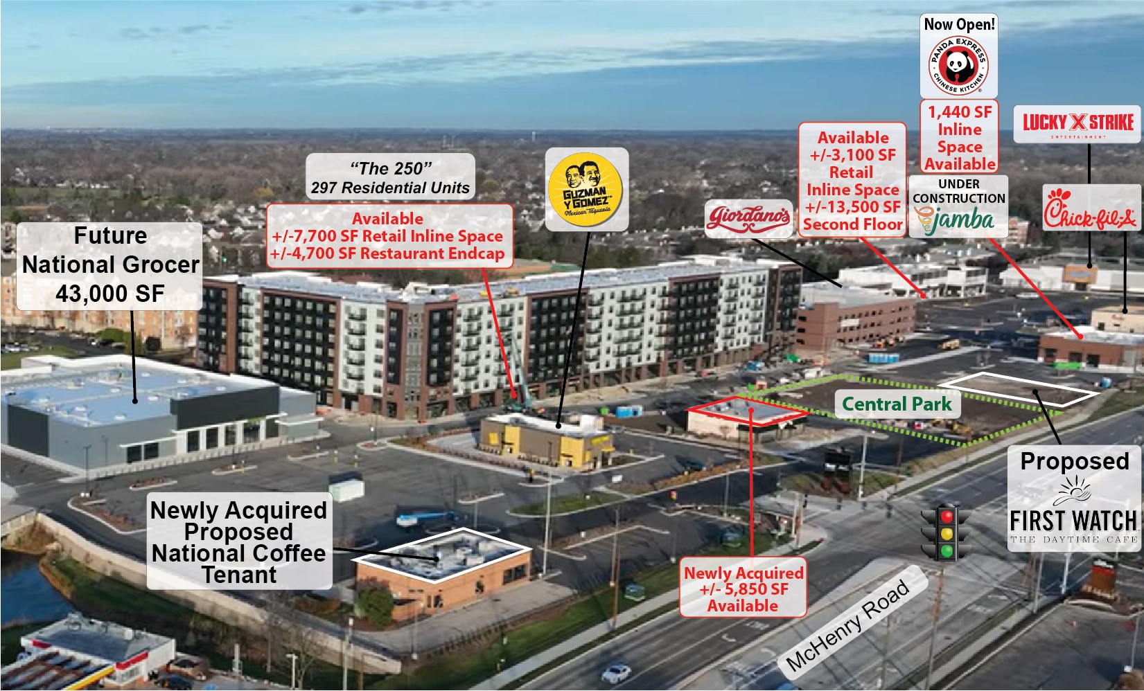 260 McHenry Rd, Buffalo Grove, IL for lease Aerial- Image 1 of 7