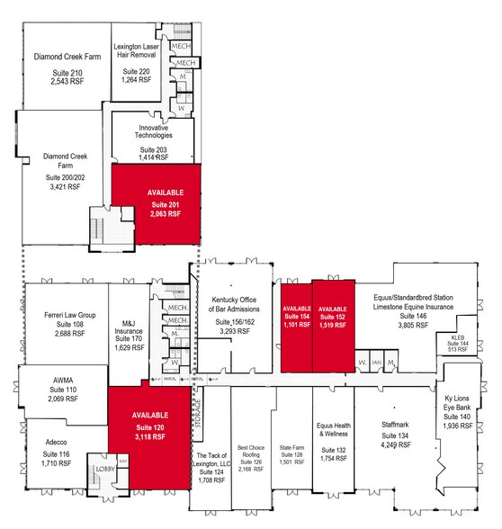 1510 Newtown Pike, Lexington, KY à louer - Plan d’étage - Image 2 de 21