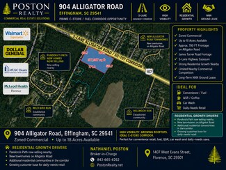 Plus de détails pour James Turner Rd, Effingham, SC - Terrain à louer