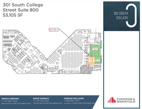 301 S College St, Charlotte, NC à louer Plan d’étage- Image 1 de 1