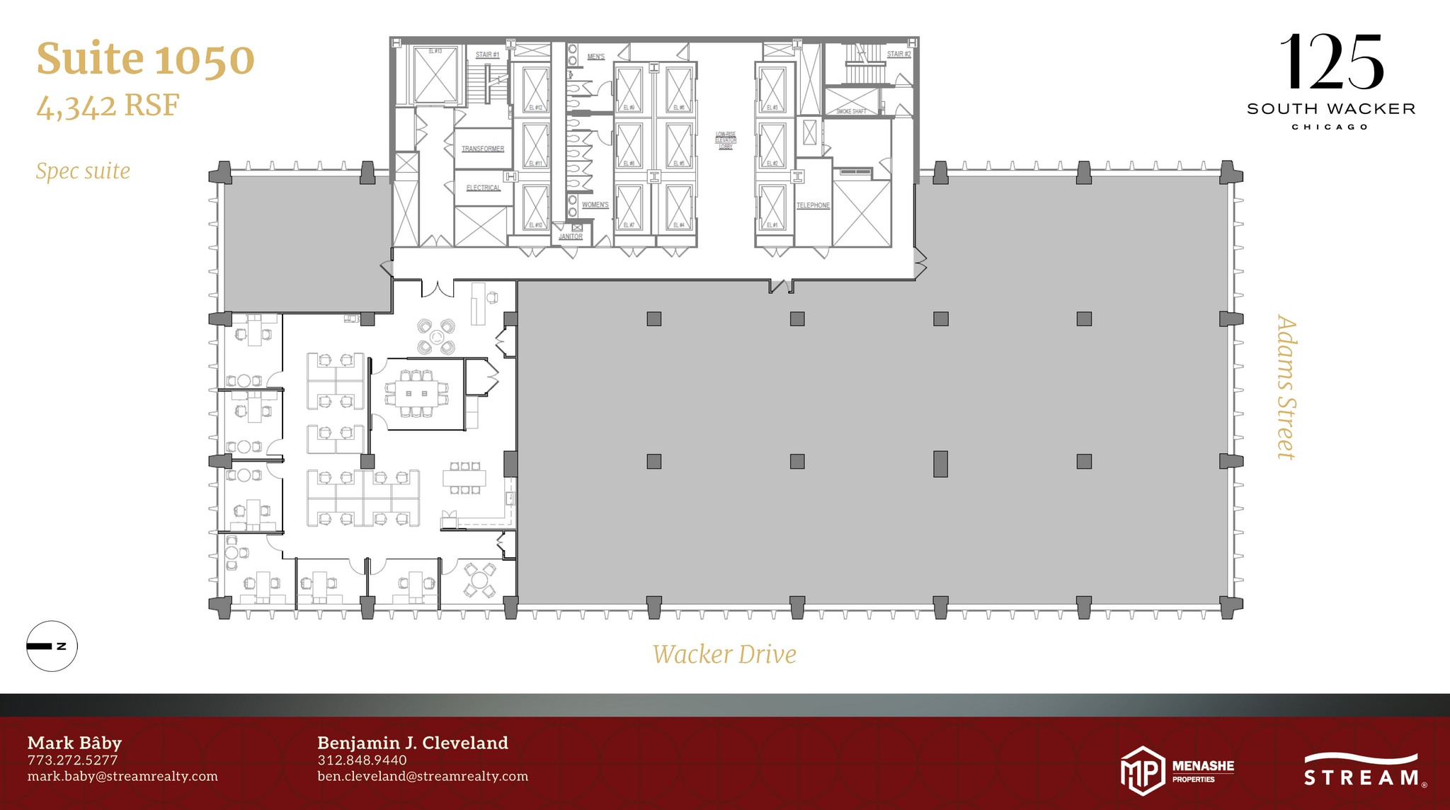 125 S Wacker Dr, Chicago, IL à louer Plan d’étage- Image 1 de 1