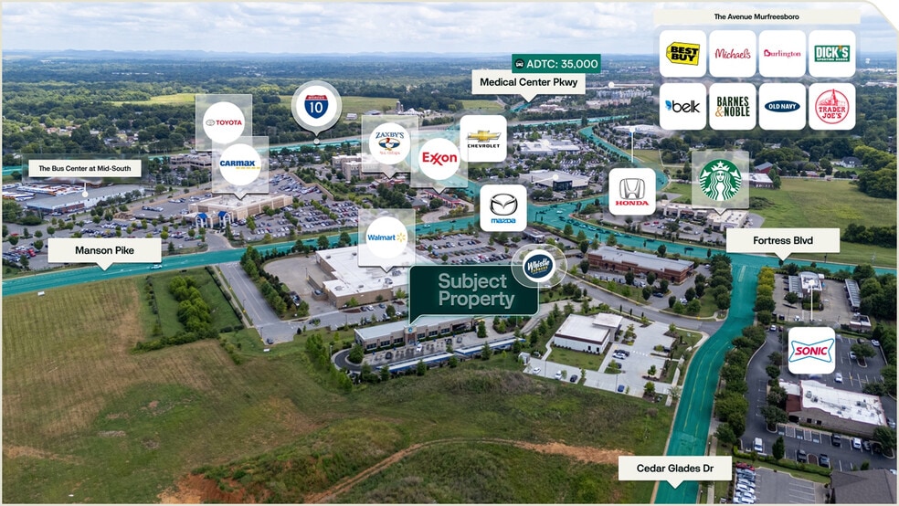 3914 Cedar Glades Dr, Murfreesboro, TN for sale - Aerial - Image 2 of 2