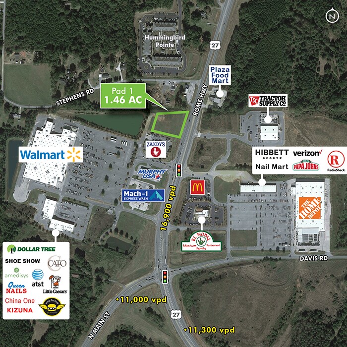 1585 Rome Hwy, Cedartown, GA à vendre Photo du bâtiment- Image 1 de 2