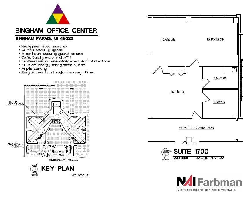 30600-30700 - 30800 Telegraph Rd, Bingham Farms, MI for lease Floor Plan- Image 1 of 1
