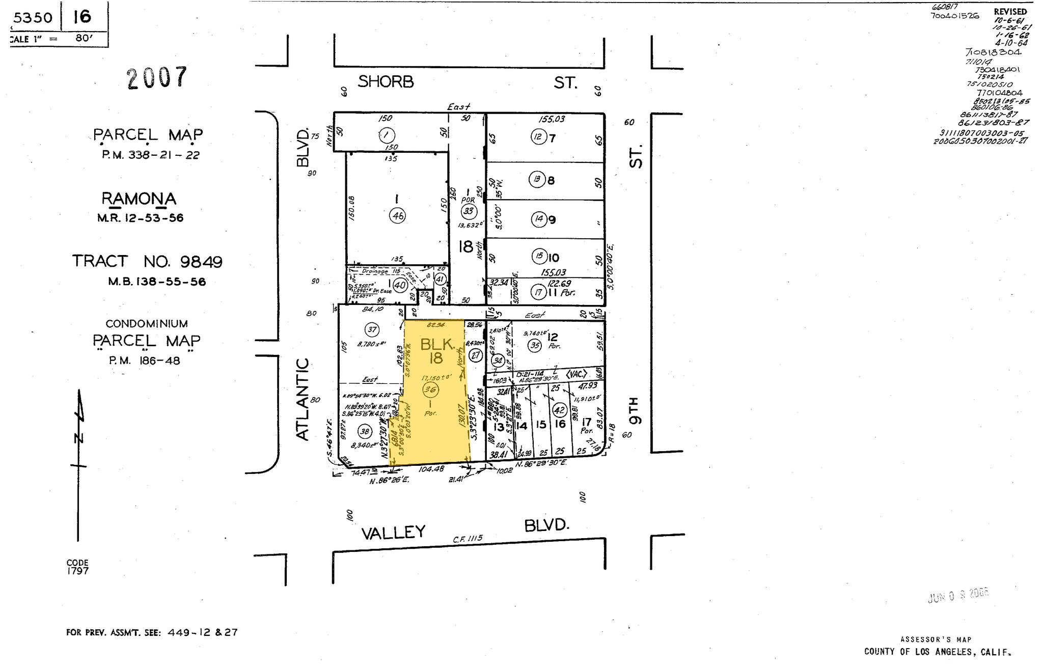 937-949 W Valley Blvd, Alhambra, CA à vendre Plan cadastral- Image 1 de 1