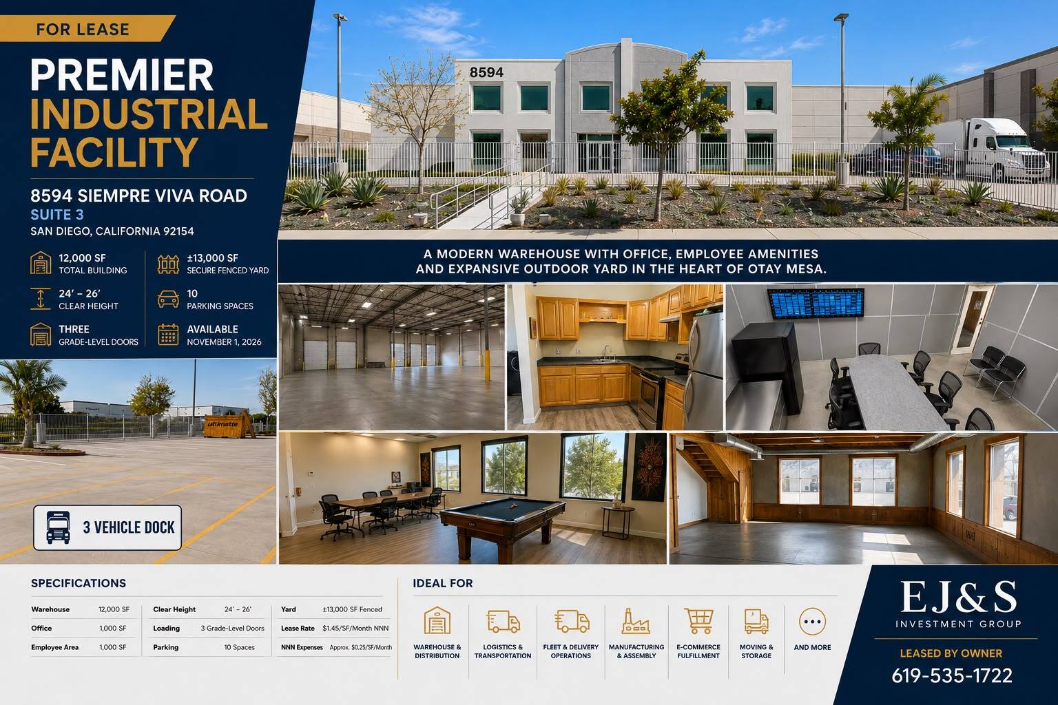 8594 Siempre Viva Rd, San Diego, CA for lease Interior Photo- Image 1 of 1