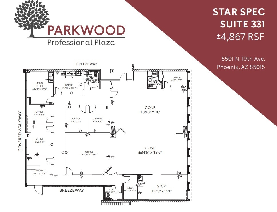 5501 N 19th Ave, Phoenix, AZ for lease Floor Plan- Image 1 of 1