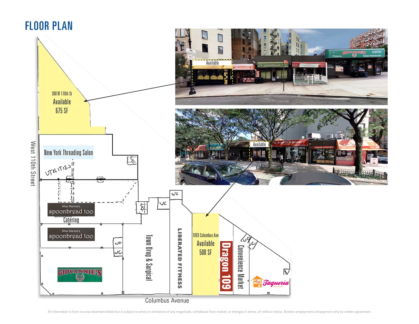 1003 Columbus Ave, New York, NY for lease Floor Plan- Image 1 of 2