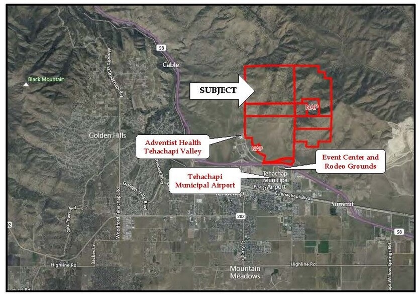 Capital Hills Pky, Tehachapi, CA for sale - Aerial - Image 3 of 7