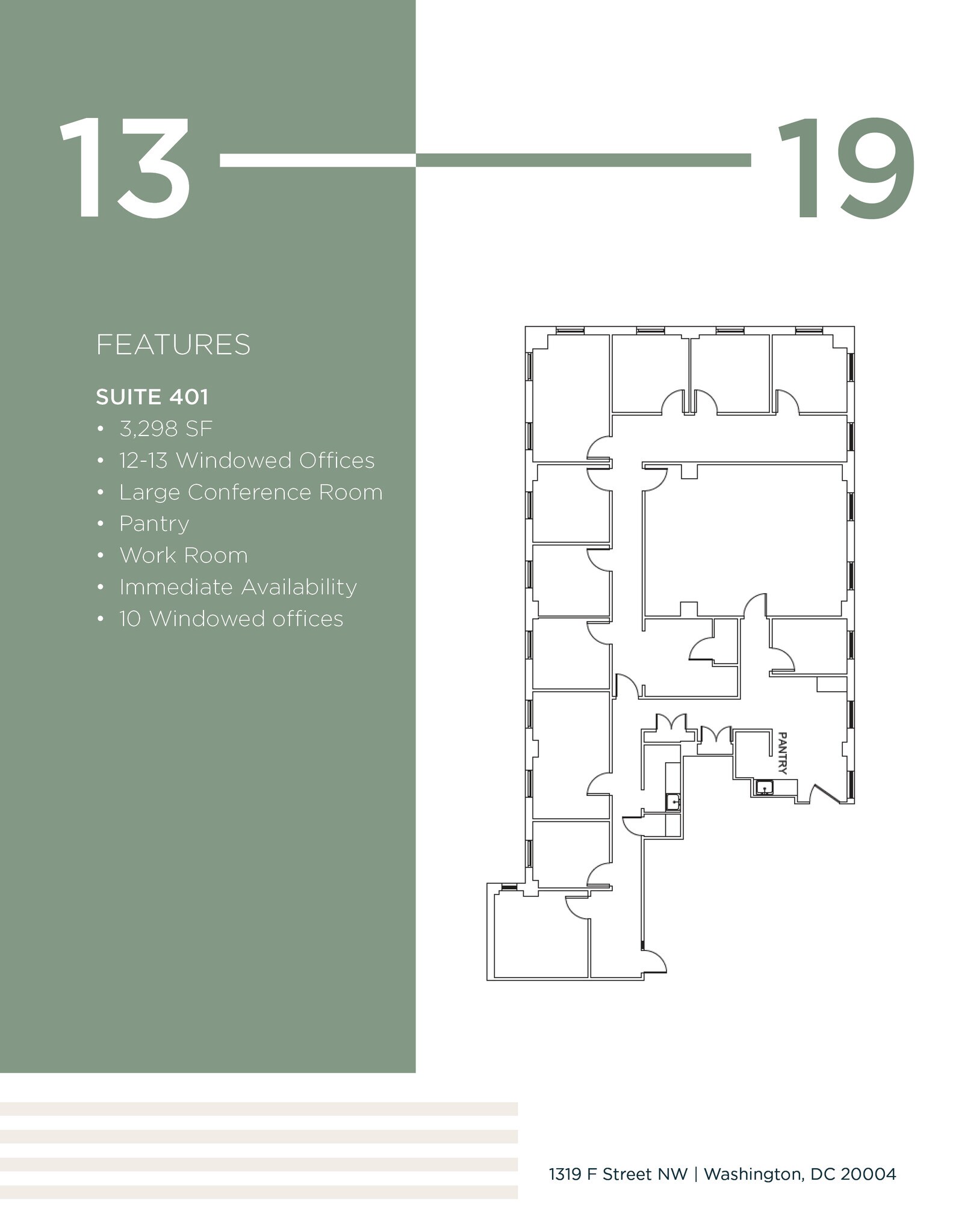 1319 F St NW, Washington, DC à louer Plan d’étage- Image 1 de 1