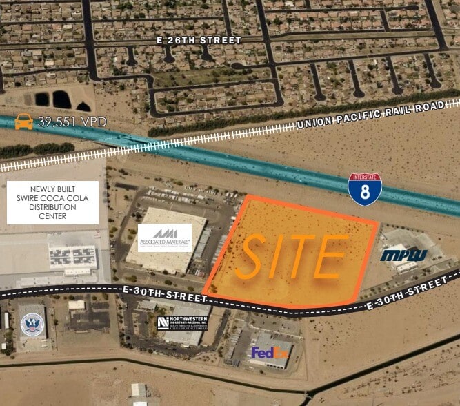 7800 E 30th St, Yuma, AZ for lease - Aerial - Image 2 of 6