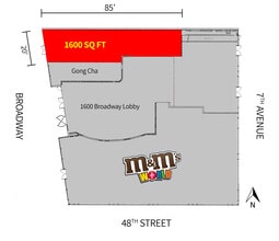 1600 Broadway, New York, NY for lease Floor Plan- Image 2 of 2