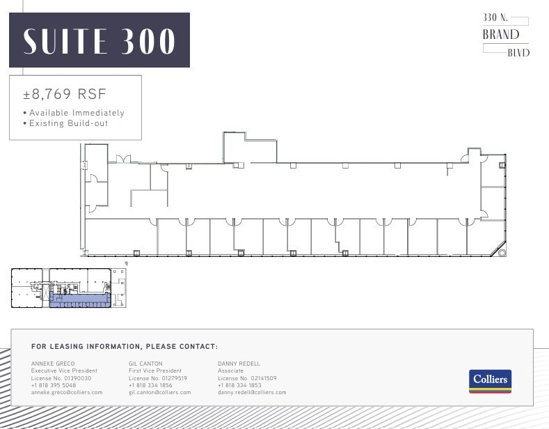 330 N Brand Blvd, Glendale, CA à louer Plan d’étage- Image 1 de 1