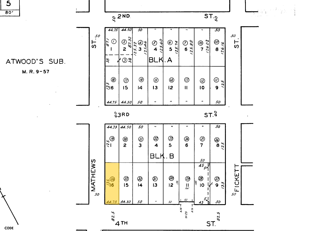 2503 E 4th St, Los Angeles, CA for sale Plat Map- Image 1 of 1