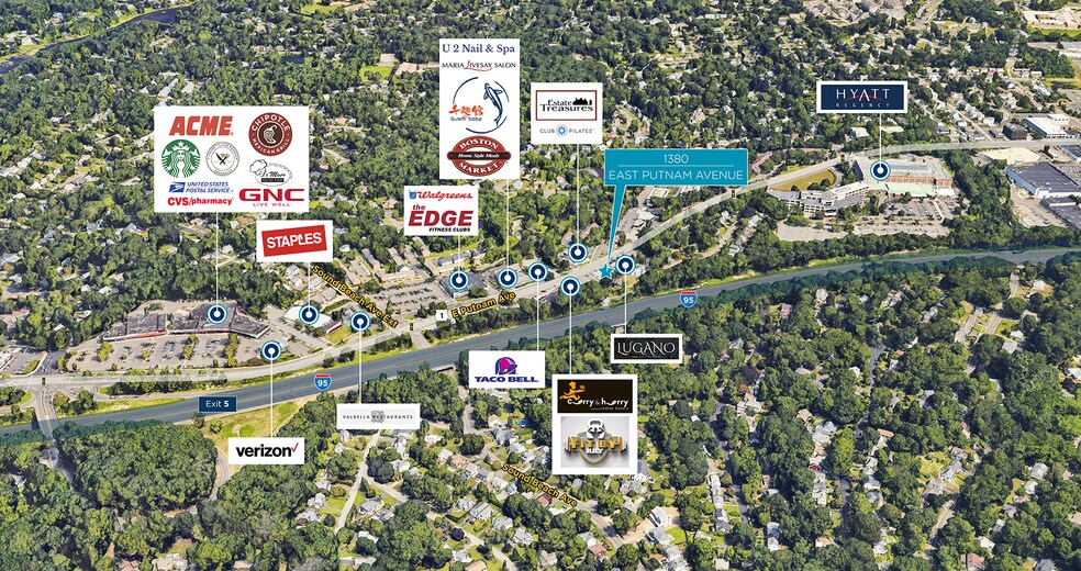 1380 E Putnam Ave, Old Greenwich, CT à vendre - Aérien - Image 2 de 3