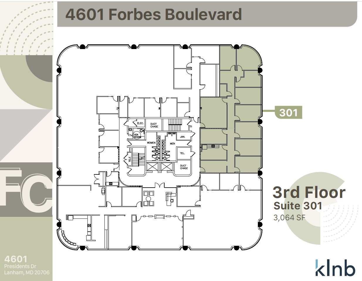 4601 Forbes Blvd, Lanham, MD for lease Floor Plan- Image 1 of 1