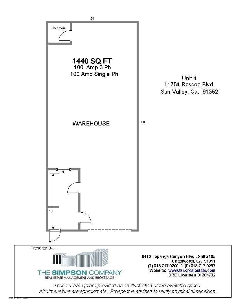 11750-11754 Roscoe Blvd, Sun Valley, CA for lease Floor Plan- Image 1 of 1