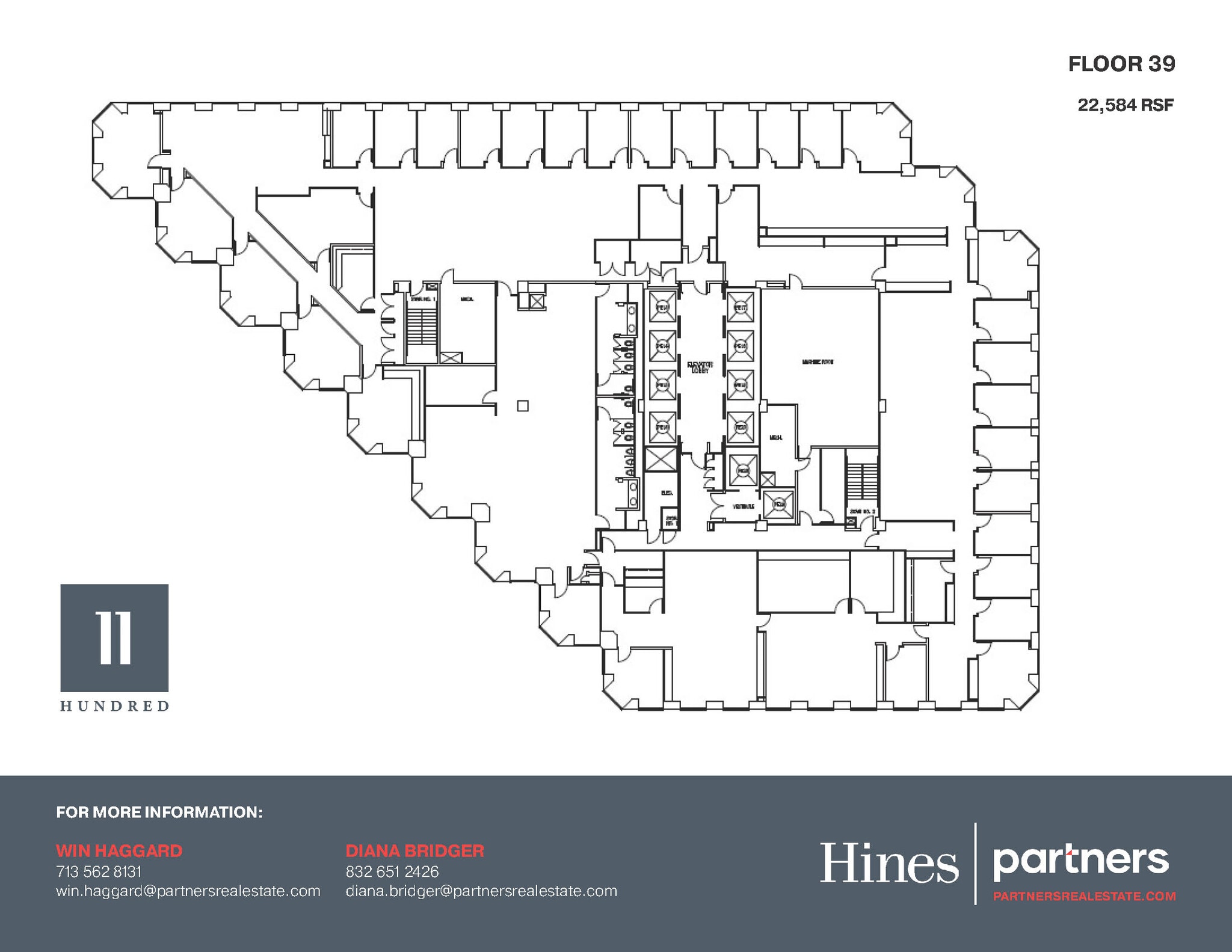 1100 Louisiana St, Houston, TX à louer Plan d’étage- Image 1 de 1