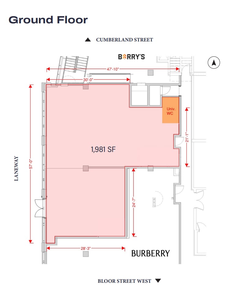 100 Bloor St W, Toronto, ON for lease Floor Plan- Image 1 of 3