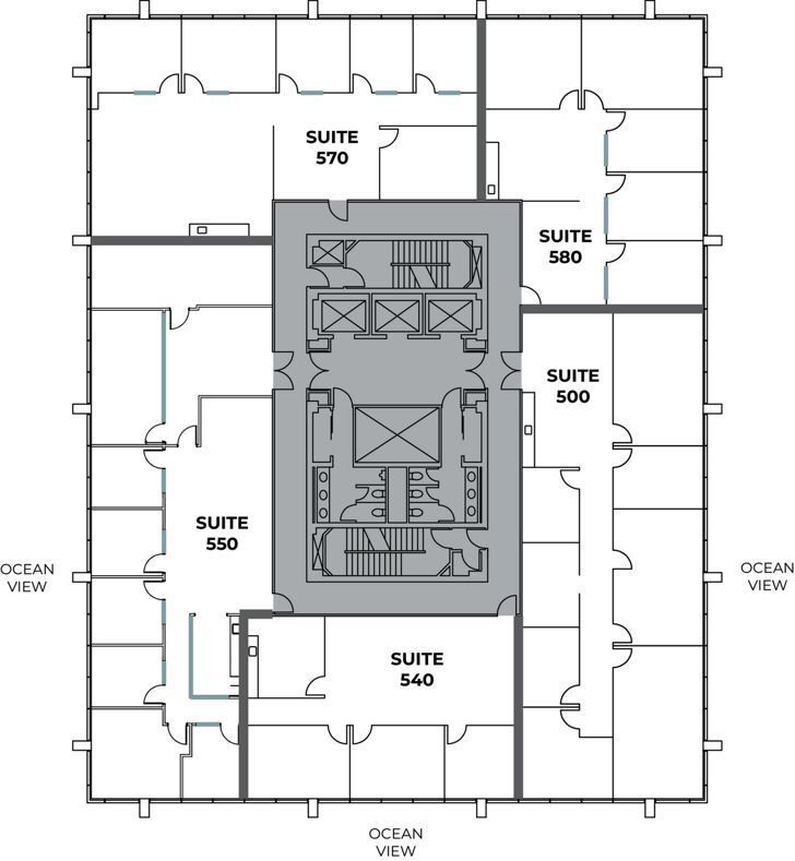 500 Newport Center Dr, Newport Beach, CA à louer Plan d’étage- Image 1 de 1