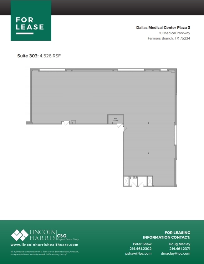 10 Medical Pky, Farmers Branch, TX for lease Floor Plan- Image 1 of 1