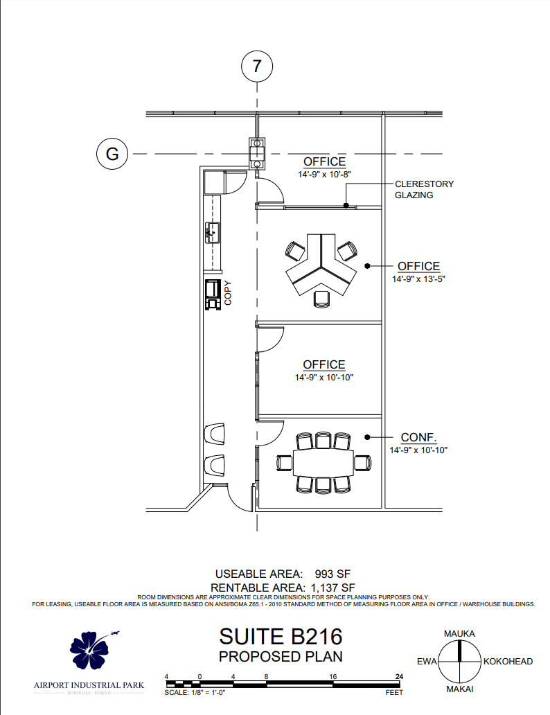 3375 Koapaka St, Honolulu, HI à louer Plan d  tage- Image 1 de 2