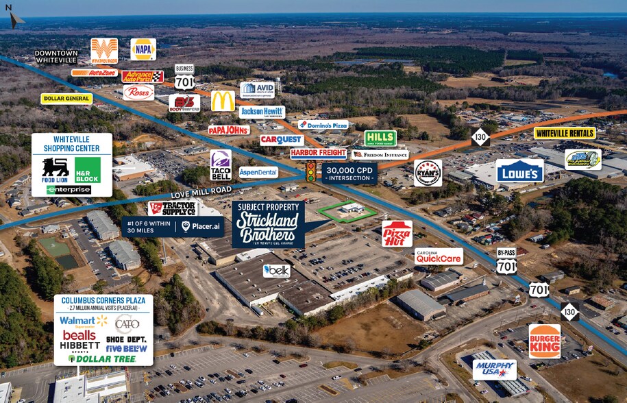 1780 US-701 byp, Whiteville, NC à vendre - Photo du bâtiment - Image 3 de 6