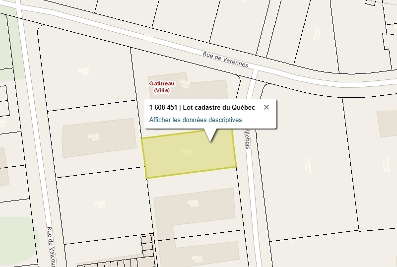 22 Rue de Varennes, Gatineau, QC à louer - Plan cadastral - Image 1 de 2