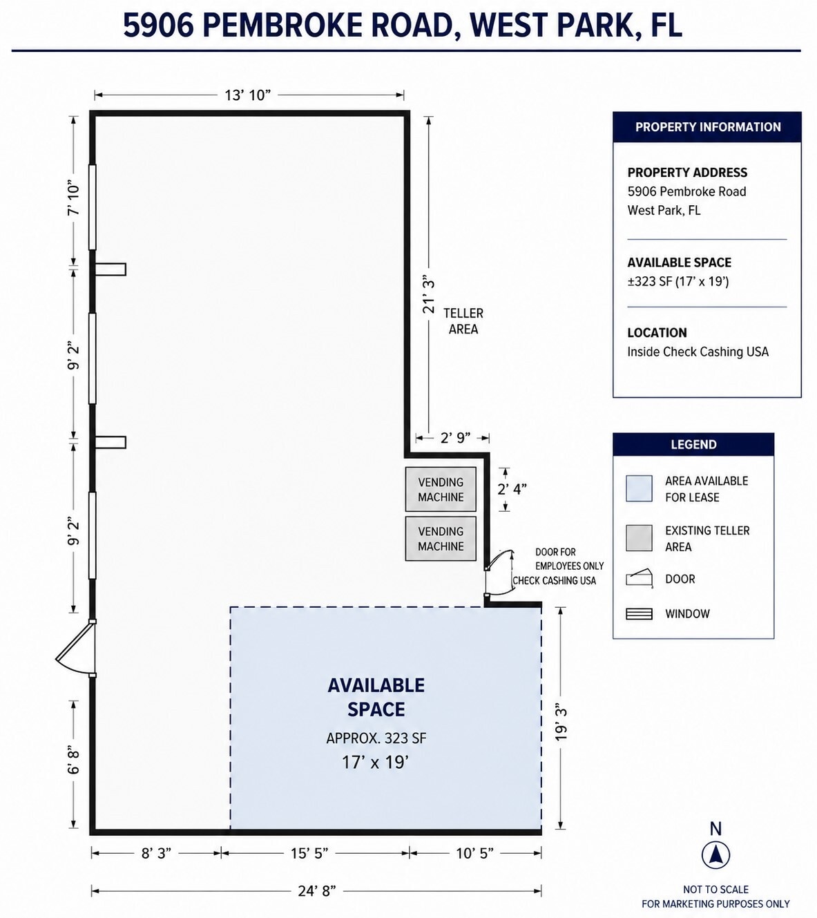 5906-5972 Pembroke Rd, West Park, FL à louer Plan d’étage- Image 1 de 1