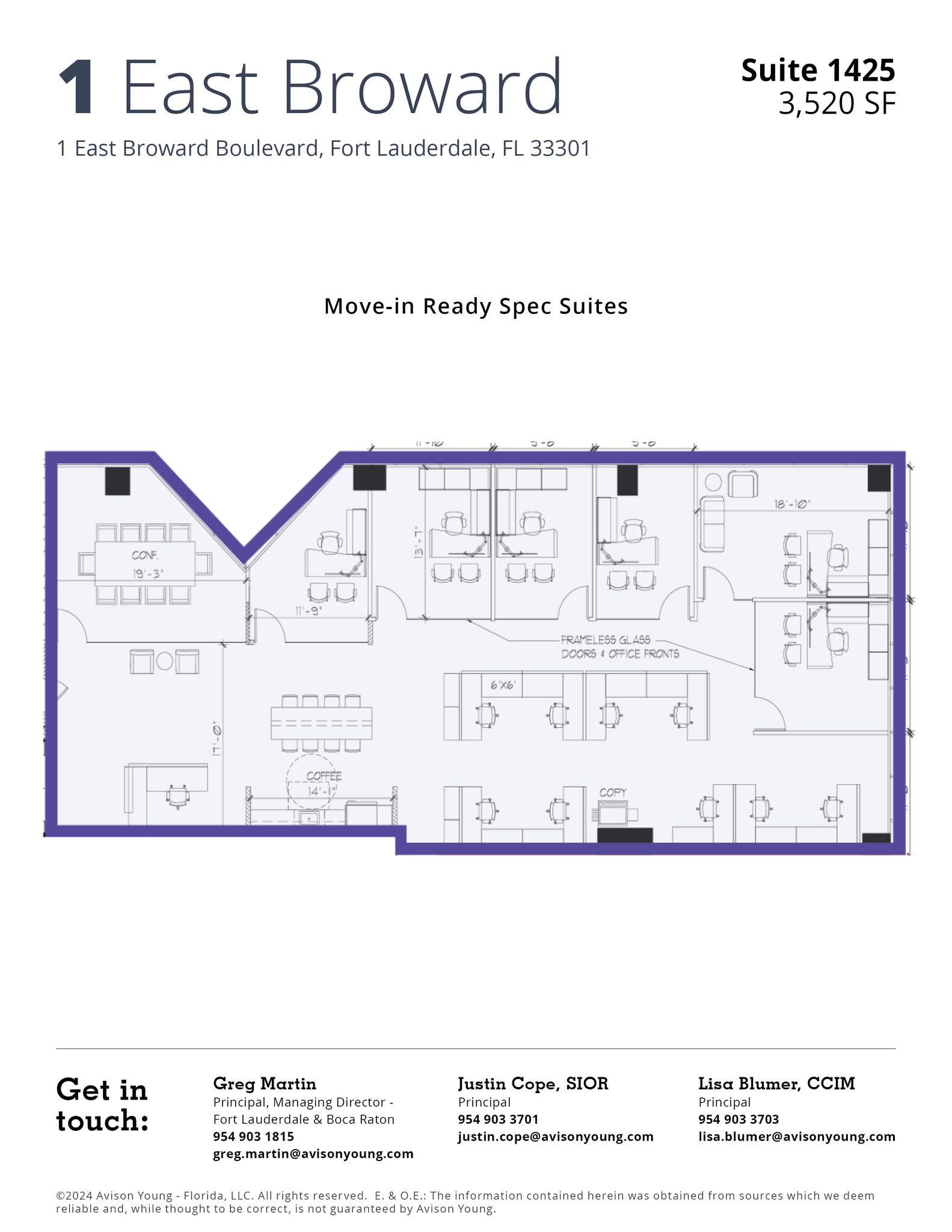 1 E Broward Blvd, Fort Lauderdale, FL for lease Floor Plan- Image 1 of 1