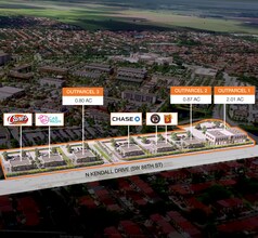 16000 N Kendall Drive, Miami, FL - AERIAL  map view