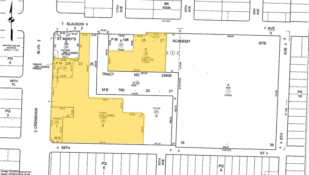 3270-3292 Crenshaw Blvd, Los Angeles, CA for sale - Plat Map - Image 2 of 2