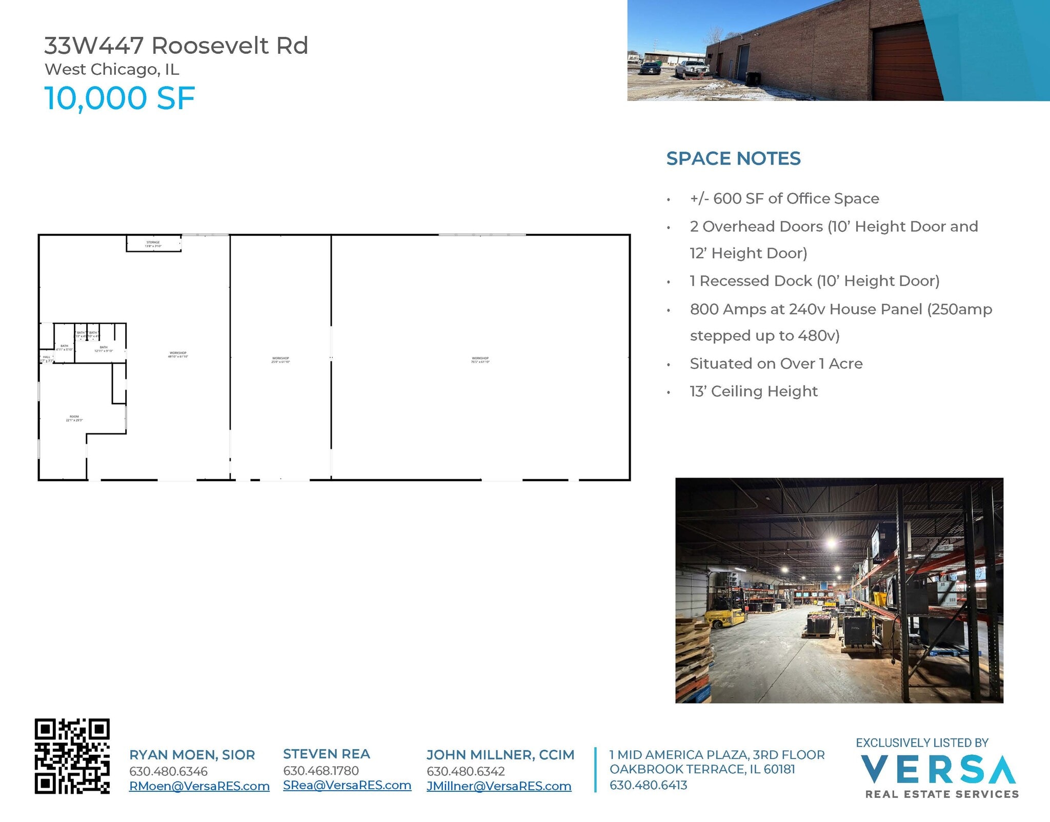 33W447 Roosevelt Rd, West Chicago, IL à louer Plan d’étage- Image 1 de 1