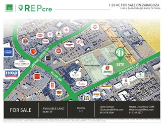 Plus de détails pour 1341 N Zaragosa Rd, El Paso, TX - Terrain à vendre