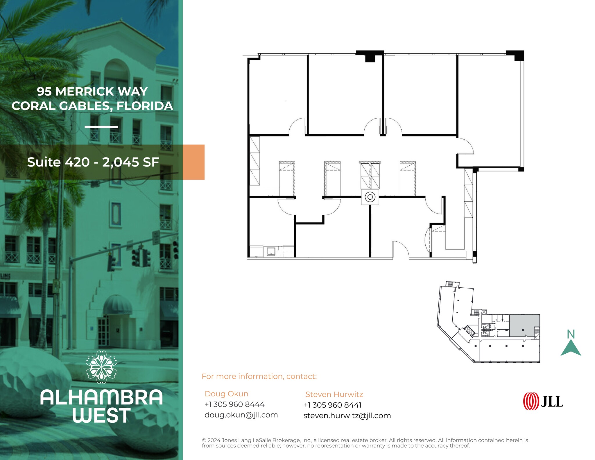 95 Merrick Way, Coral Gables, FL à louer Plan de site- Image 1 de 1