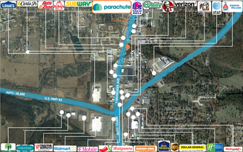 1501 S Muskogee Ave, Tahlequah, OK - aerial  map view