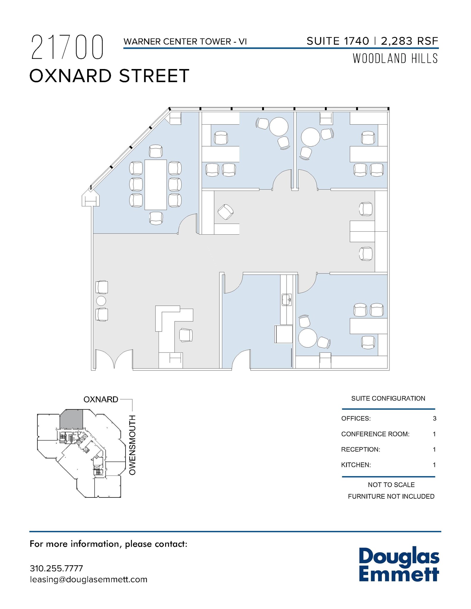 21700 Oxnard St, Woodland Hills, CA à louer Plan d’étage- Image 1 de 1