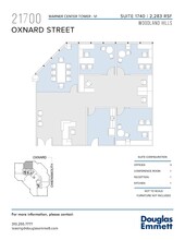 21700 Oxnard St, Woodland Hills, CA à louer Plan d’étage- Image 1 de 1