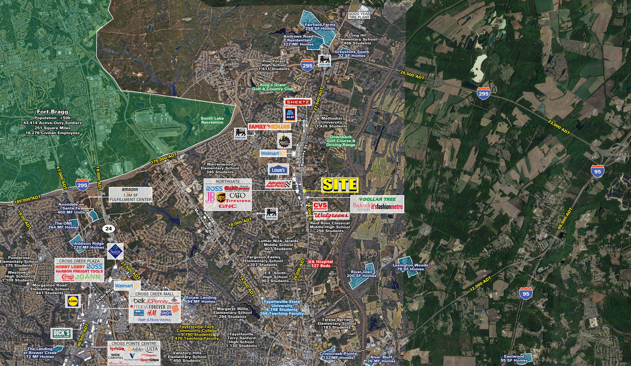 3740 Ramsey St, Fayetteville, NC for sale Aerial- Image 1 of 6