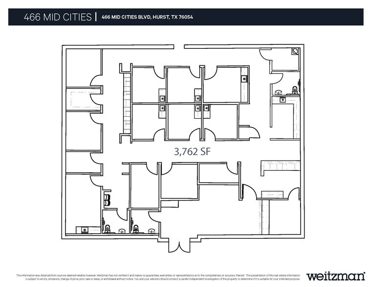 466 Mid Cities Blvd, Hurst, TX à louer - Plan d’étage - Image 2 de 10