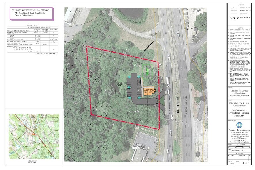 208 Worcester-Providence Tpke, Sutton, MA à vendre - Plan de site - Image 2 de 3